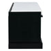 TREXM Storage Bench with 2 Drawers and 2 Cabinets, Shoe Bench with Removable Cushion for Living Room, Entryway (Black)