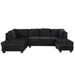 104.5" Reversible Sectional Sofa Space Saving with Storage Ottoman Rivet Ornament L-shape Couch for Small or Large Space Dorm Apartment