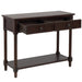 TREXM Daisy Series Console Table Traditional Design with Two Drawers and Bottom Shelf (Espresso)