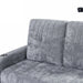 53.9" Modern Loveseat Pull-out Sofa Bed with Adjustable Backrest, Two Cup Holders , a Phone Holder, Three Charging Ports and Side Storage Pockets for Living Room, Grey