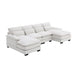 Modern U-shaped Sectional Sofa with Waist Pillows, Sleeper Couch with Chaise Lounge,6-seat Upholstered Symmetrical Sofa