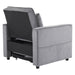 Convertible Sleeper Sofa Chair Bed with Pillow & Pocket, 3-in-1 Sofa Bed Sleeper Chair in Modern Velvet Fabric for Living Room, Bedroom, Study, Apartment, Gray - DTYStore