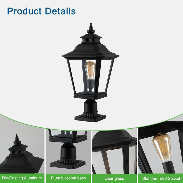 Outdoor Glass Column Headlights 1pack - DTYStore