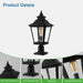 Outdoor Glass Column Headlights 1pack - DTYStore