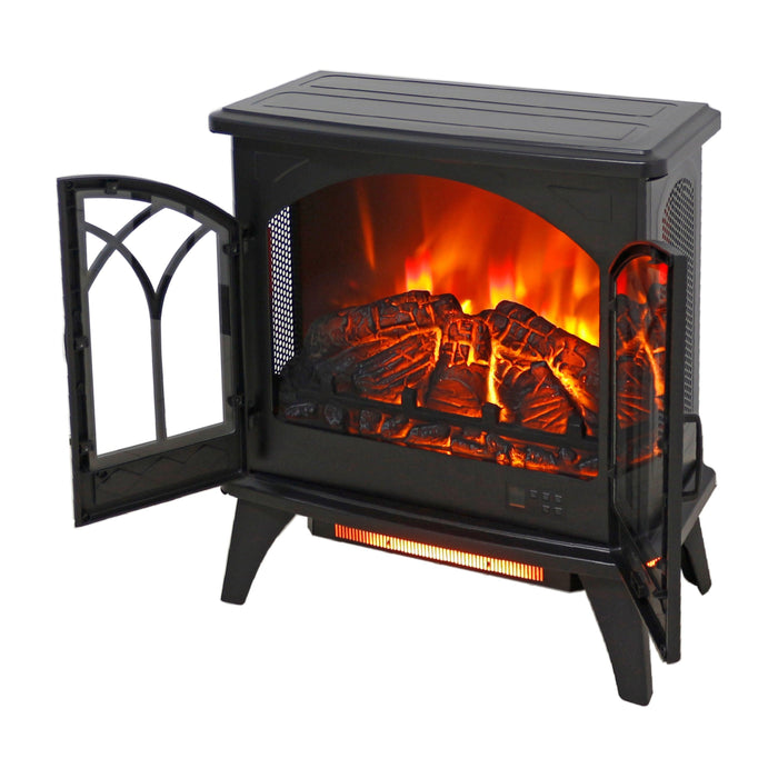 24 inch 3D Flame Electric Infrared Quartz Fireplace Stove with remote control - DTYStore