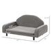 Raised Dog Sofa, Elevated Pet Sofa for Small and Medium Dogs, with Soft Cushion, Removable Cover, Anti-Slip Pads, Gray