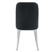 2 modern dining chairs, smooth PU leather backrest and silver-toned metal legs for a comfortable home experience for kitchens, bedrooms and offices. - DTYStore