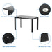 Dining Table, Safety and Easy to Clean,Multi-function Table For Dining and Living Room