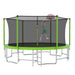 16FT Trampoline with Balance Bar & Basketball Hoop&Ball, ASTM Approved Reinforced Type Outdoor Trampoline with Enclosure Net - DTYStore