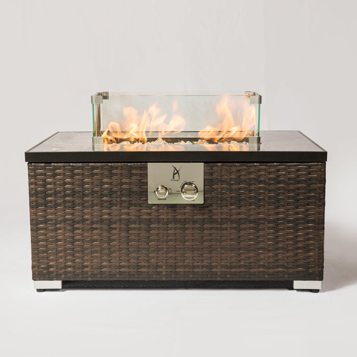Rectangular Glass Wind Guard for Fire Pit - DTYStore