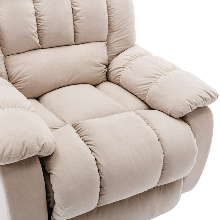 Massage Recliner Chair Electric Power Lift Recliner Chairs with Heat, Vibration, Side Pocket for Living Room Bedroom, Beige