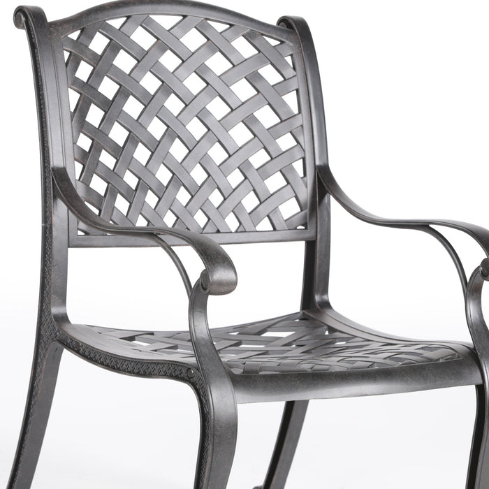 Sparta Modern Dining Arm Chair, Dupione Brown - DTYStore