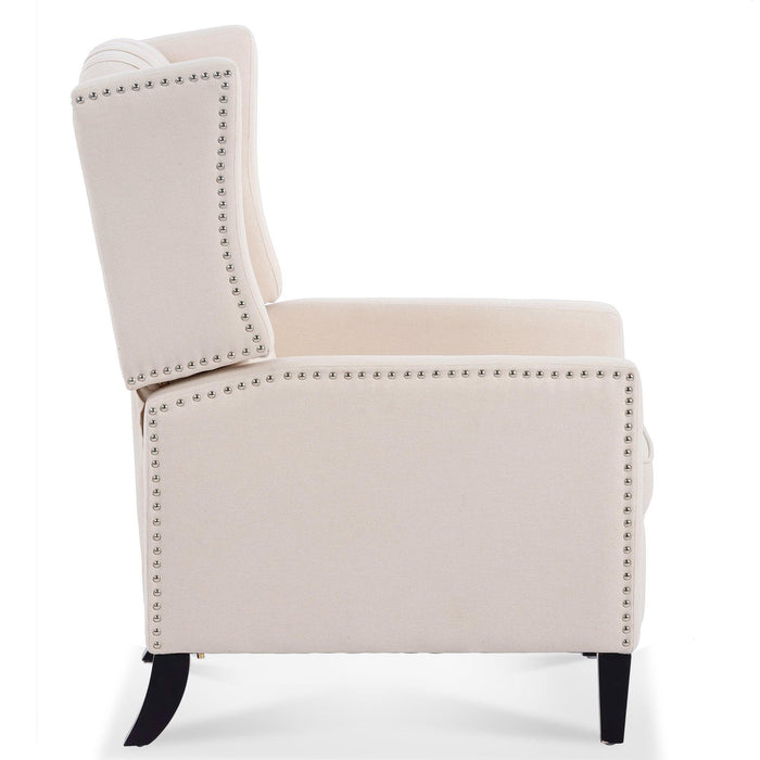 Manual Wing Chair Recliner - 27.16" Wide Comfort and Style for Your Living Space