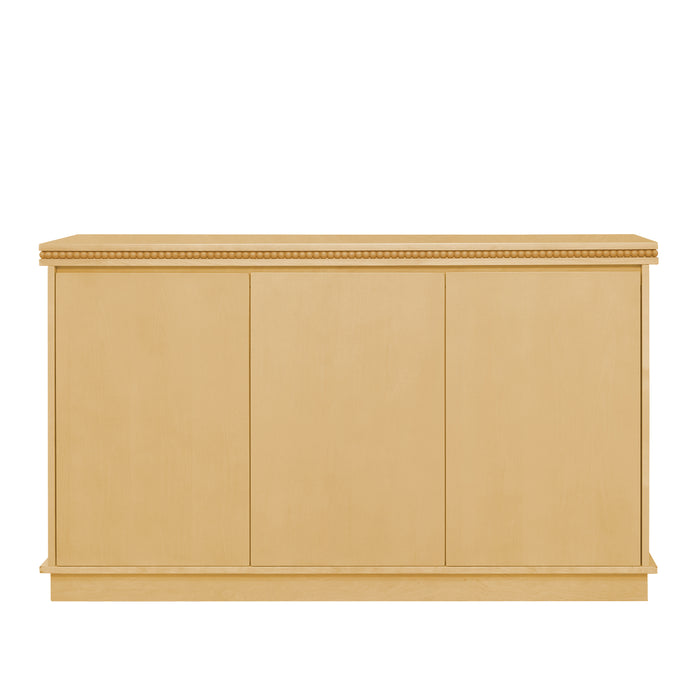 Classic Wooden Sideboard with Beaded Trim – Elegant Storage Cabinet for Dining or Living Room - DTYStore