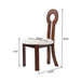 Vintage Rubber Solid Wood Dining Chair, Sheep Plush Dining Chair, Armless Dining Chair, Suitable For Small Home Dressing Room Model Room, Natural(Set Of 2) - DTYStore