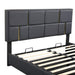 2-Pieces Bedroom Sets,Queen Size Upholstered Platform Bed with Hydraulic Storage System,Storage Ottoman with Metal Legs,Black