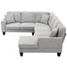 Modern U Shape Sectional Sofa Set with 3 Pillows for Living Room, Apartment, Office