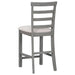 5-Piece Multi-Functional Rubber Wood Counter Height Dining Set with Padded Chairs and Integrated Wine Compartment