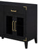 6-drawer and 2-Cabinet Retro Sideboard with Extra Large Storage Space and Gold Handles