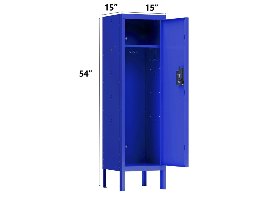 1 Door Tall Single Metal Locker - Retro Style Storage Cabinet - Industrial Furniture for Living Room/Bedroom/Storage Room/Gym/School