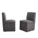 360 Degree Swivel Upholstered Dining Chairs Set of 2 Swivel Dining Room Chairs Kitchen Chairs Casters & Storage Comfy Modern Rolling Chair for Living Room Fabric Armless Chair - DTYStore