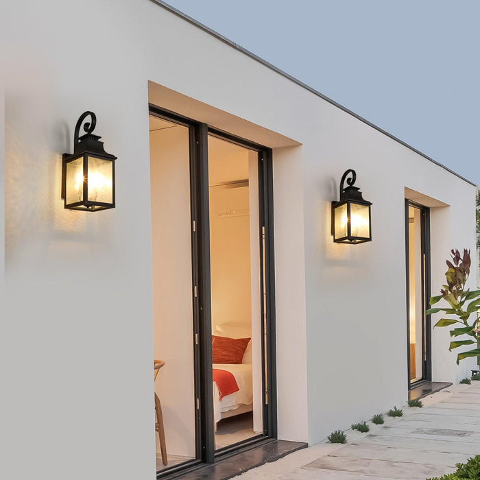 Large Outdoor Wall Lamps With Glass Supports multiple types of light bulbs 1 pack - DTYStore