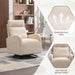 JiaDa Upholstered Swivel Glider.Rocking Chair for Nursery in Beige.Modern Style One Left Bag