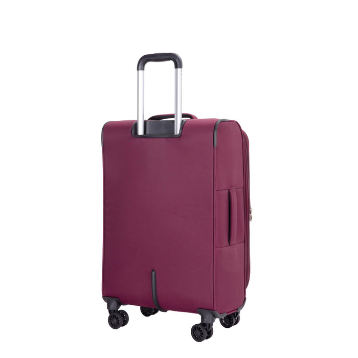 3-Piece Set Softshell Suitcase Spinner Wheels Terylene Polyester Luggage Sets Carry On