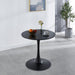 Mid-century Tulip Table for 2-4 People with Round MDF Table Top, Pedestal Dining Table, End Table Black