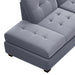 Orisfur. Modern Sectional Sofa with Reversible Chaise, L Shaped Couch Set with Storage Ottoman and Two Cup Holders for Living Room