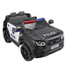 12V Kid Ride on Police Car with Parental Remote Control, Battery Powered Truck with Siren, Lights, Music, Spring Suspension