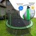 15FT Trampoline with Basketball Hoop Inflator and Ladder(Inner Safety Enclosure) Green - DTYStore