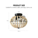 Beaded Fan lamp Wood Beaded Chandelier Oak White - DTYStore