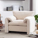 Modern Style Chenille Oversized Armchair Accent Chair Single Sofa Lounge Chair 38.6'' W for Living Room, Bedroom,Cream