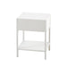 15.74" Rattan End table with drawer, Modern nightstand, metal legs,side table for living room, bedroom,white(1 pc) - DTYStore