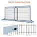 72" W x 27.25" H Extra Wide Freestanding Pet Gate with Adjustable Length Dog, Cat, Barrier for House, Doorway, Hallway, Blue-grey