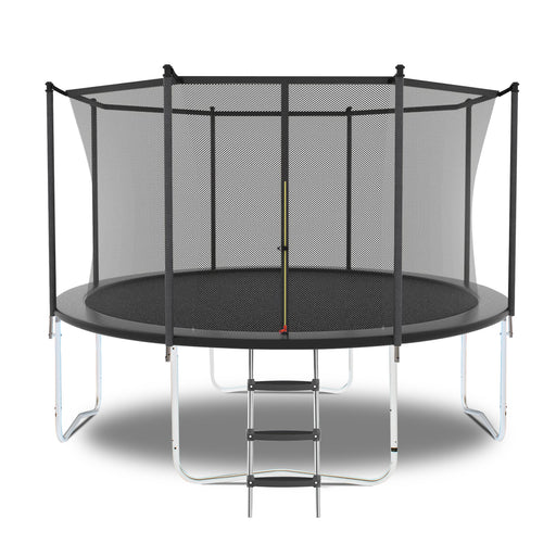 14FT Trampoline with Safety Enclosure Net, Outdoor Trampoline with Heavy Duty Jumping Mat and Spring Cover Padding for Kids and Adults - DTYStore