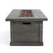 56" Outdoor 50,000 BTU Rectangular MgO Concrete Propane Fire Pit, Grey Wood Pattern (Tank Cover not Included)