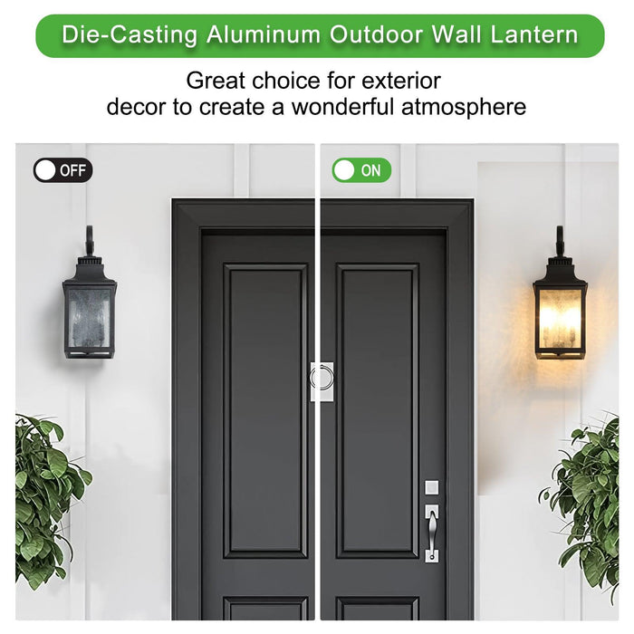 Large Outdoor Wall Lamps With Glass Supports multiple types of light bulbs 1 pack - DTYStore
