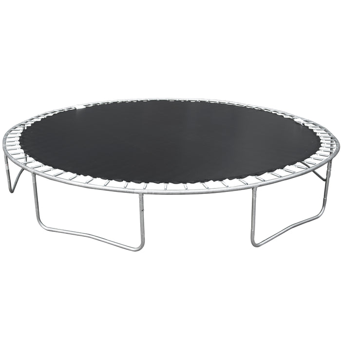14FT Trampoline for Adults & Kids with Basketball Hoop, Outdoor Trampolines w/Ladder and Safety Enclosure Net for Kids and Adults,Double-side Color cover - DTYStore