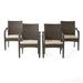 Outdoor Wicker Chairs, 56225.00CHRBRN KD, 4pcs - DTYStore