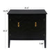 2 Door Wooden Cabinets, Black Wood Cabinet Vintage Style Sideboard for Living Room Dining Room Office