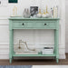 Daisy Series Console Table Traditional Design with Two Drawers and Bottom Shelf