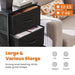 Drawers Dresser Chest of Drawers,Metal Frame and Wood Top,4bc,Black - DTYStore