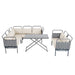 5-Piece Modern Patio Sectional Sofa Set Outdoor Woven Rope Furniture with Table and Cushions