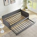 Daybed, sofa bed metal framed with trundle twin size, Grey, 78.4''w x 41''d x 29.8''h. - DTYStore