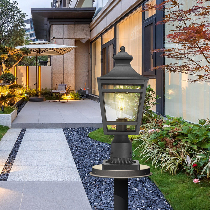 Large Outdoor Post Lights Lamp Post Light Fixture, 18.1inch Waterproof Aluminum Post Lamp with Clear Glass, Fence Post Deck Lighting for Garden, Patio, Pathway (2 pack) - DTYStore