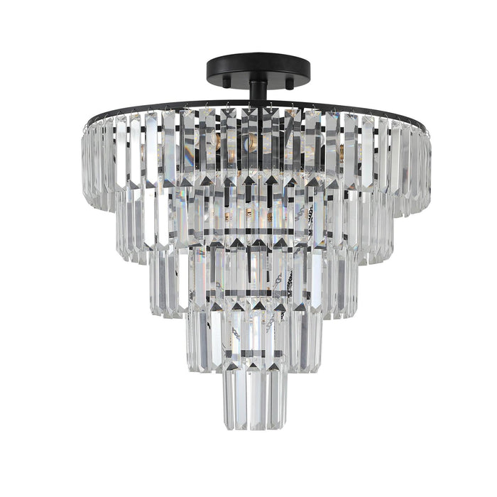 Black large crystal chandelier, modern style chandelier, dining room, living room, bedroom (Bulbs Not Included) - DTYStore