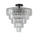 Black large crystal chandelier, modern style chandelier, dining room, living room, bedroom (Bulbs Not Included) - DTYStore
