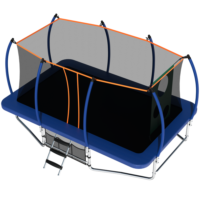 10X16FT Outdoor Square Trampolines for Kids Adults Long Rectangular Tumbling Trampoline - DTYStore